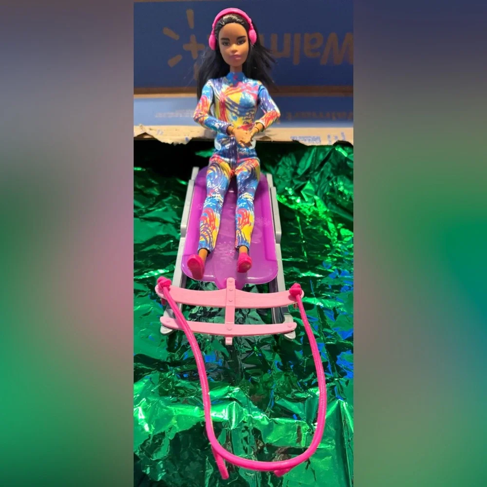 Barbie winter sports doll & sled